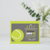 TENNIS Bar Mitzvah Responskaart voor uitnodigingen (Staand voorkant)