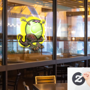 Tennis Beast Window Cling Raamsticker