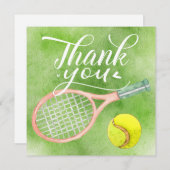 Tennis bedankt dat je waterverf voor racket en bal (Voorkant / Achterkant)