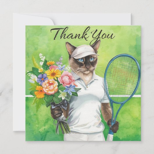 Tennis Bedankt kat voor kattenliefhebbers (Voorkant)