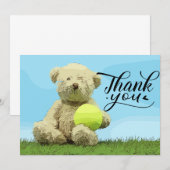 Tennis Bedankt voor je kaart met bal voor Coach (Voorkant / Achterkant)