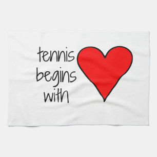 Tennis begint met Love Towel Theedoek