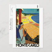 Tennis bij Monte Carlo Briefkaart (Voorkant / Achterkant)