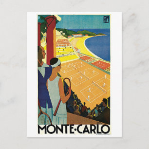 Tennis bij Monte Carlo Briefkaart