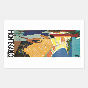 Tennis bij Monte Carlo Rechthoekige Sticker