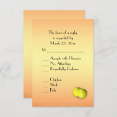 Tennis bij zonsondergang RSVP met menu keuze (Voorkant / Achterkant)