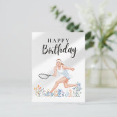 Tennis Birthday for Woman Player Briefkaart (Staand voorkant)