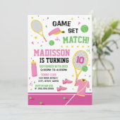 TENNIS Birthday girl Invitation (Debout devant)