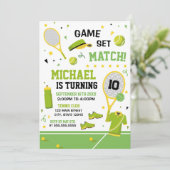 TENNIS Birthday Invitation (Debout devant)
