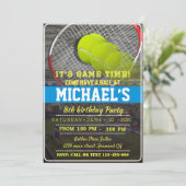 Tennis Birthday Invitation Kaart (Staand voorkant)