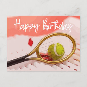 Tennis Birthday met bal voor de Kaart van de Spele