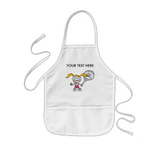 Tennis Birthday party apron met schattig meisje ui Kinder Schort