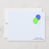 Tennis Birthday Party Kaart (Achterkant)