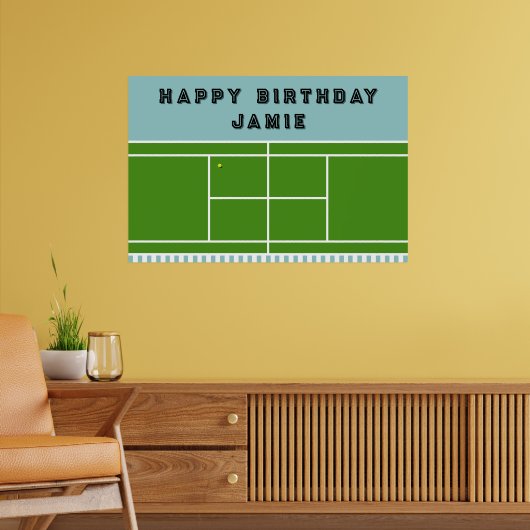 Tennis Birthday Party Poster (Woonkamer 2)
