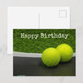 Tennis Bonne Anniversaire Tennis Carte (Devant / Derrière)