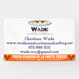 Tennis Booster Club Business Personalized Banner