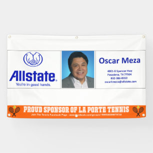 Tennis Booster Club Business Personalized Banner