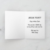 Tennis Break Point Happy Birthday Kaart (Binnen)