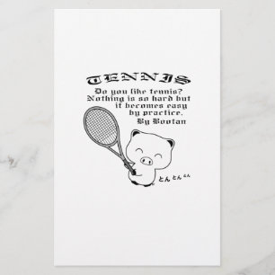 Tennis Briefpapier