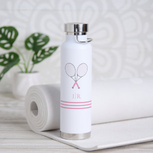 Tennis Briefpapier Roze Preppy Racket Monogram Waterfles