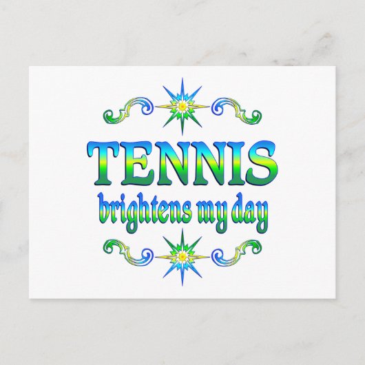 Tennis Brightens Briefkaart (Voorkant)