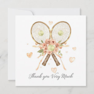 Tennis bruiloft met racket en liefdesharten