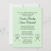 Tennis Bruiloft Thema Uitnodigingen (Voorkant)