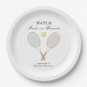 Tennis Bruiloftsborrel: Een Perfecte Match Papieren Bordje