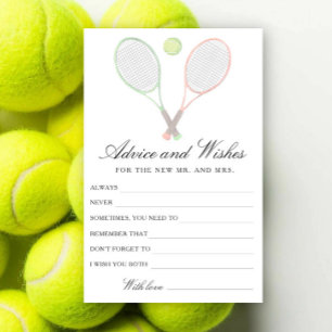 Tennis Bruiloftsfeest Advies en Wensen Briefpapier