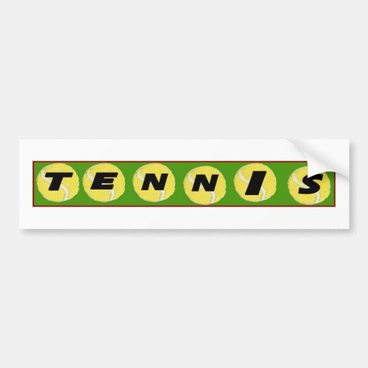 Tennis Bumpersticker (Voorkant)