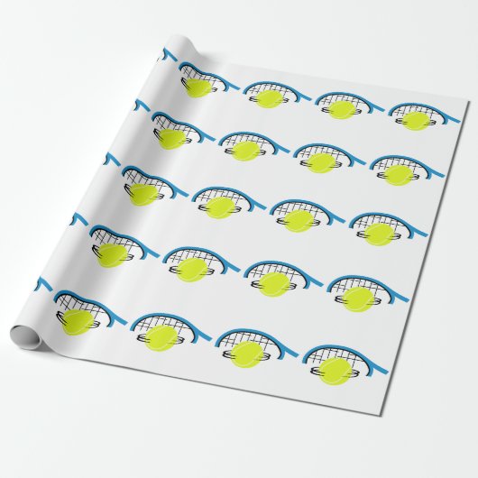 Tennis Cadeaupapier (Uitgerold)
