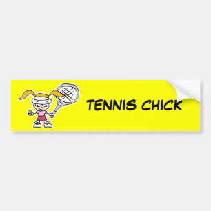 Tennis-cadeautjes en -kaarten Teken van schattig Bumpersticker