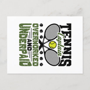 Tennis Captain Overwerkt en Onderbetaald Briefkaart