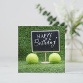 Tennis Carte d'anniversaire avec Ball for Player (Debout devant)