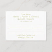 Tennis - Carte de visite (Dos)