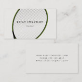 Tennis - carte de visite personnel (Devant / Derrière)
