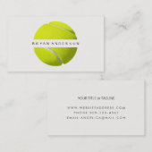 Tennis - carte de visite personnel (Devant / Derrière)
