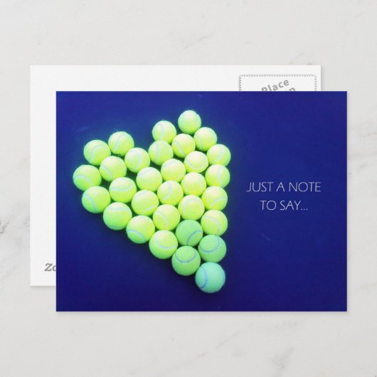 Tennis ♥ Carte postale (Devant / Derrière)