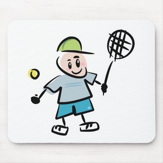 Tennis Cartoon Muismat (Voorkant)