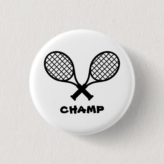 Tennis Champ Badge Ronde Button 3,2 Cm (Voorkant)