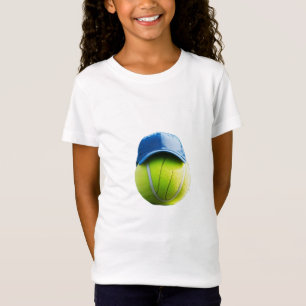 Tennis Chic: Tennisbal in Pet T-shirt voor meisjes