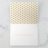 Tennis Chic Vert Or personnalisé Merci plié (Intérieur)