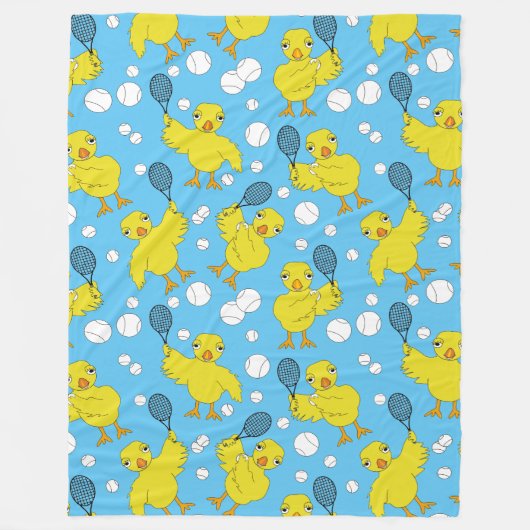 Tennis Chick Pattern Fleece Blanket (Voorkant)