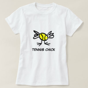 Tennis Chick Womens Tennis Draag T-shirt