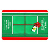 Tennis Christmas Holiday Carte cadeau Magnet (Horizontal)