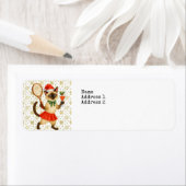 Tennis Christmas themed for Cat Lovers Etiket (Insitu)