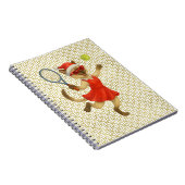 Tennis Christmas themed for Cat Lovers  Notitieboek (Rechterzijde)