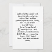 Tennis Christmas with Santa Claus at Court Kaart (Achterkant)