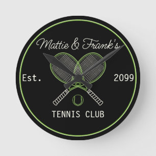 Tennis Club Bar Wandklok Ronde Klok