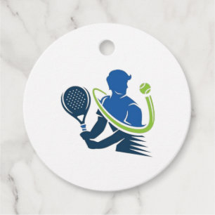 Tennis Club Logo - Dynamische actie, Sportieve sti Bedankjes Labels